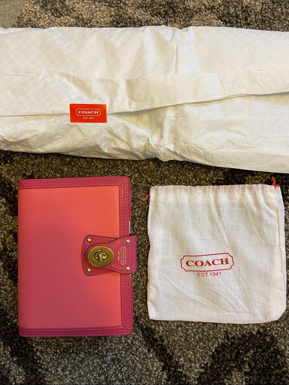LeGaCy planner leather nos 2009 CoAcH large rose PINK rare!